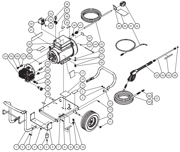 MITM GC-3004-0ME1 3WB89 pressure washer parts and manual